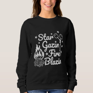 Camiseta Acampador - Estrela Gazing Fogo Flamejante Camiset