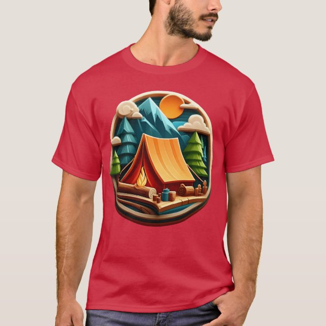Camiseta ACAMPAMENTO 4 retro (Frente)