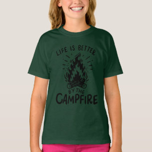 Camiseta Acampamento - A vida é melhor perto da fogueira