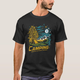 Camiseta Acampamento Abraçar liberdade ao ar livre