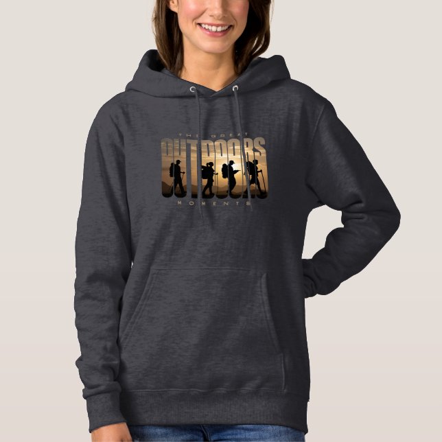 Camiseta Acampamento ao ar livre | Hoodie, de uso feminino (Frente)