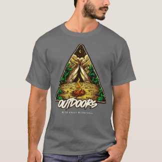 Camiseta Acampamento ao ar livre Selvagem sobre a caminhada