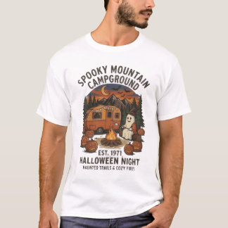 Camiseta Acampamento Assombrado da Montanha Fantasma Hallow