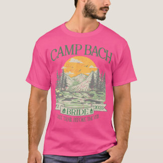 Camiseta Acampamento Bach Bride Retro Camping Despedida de