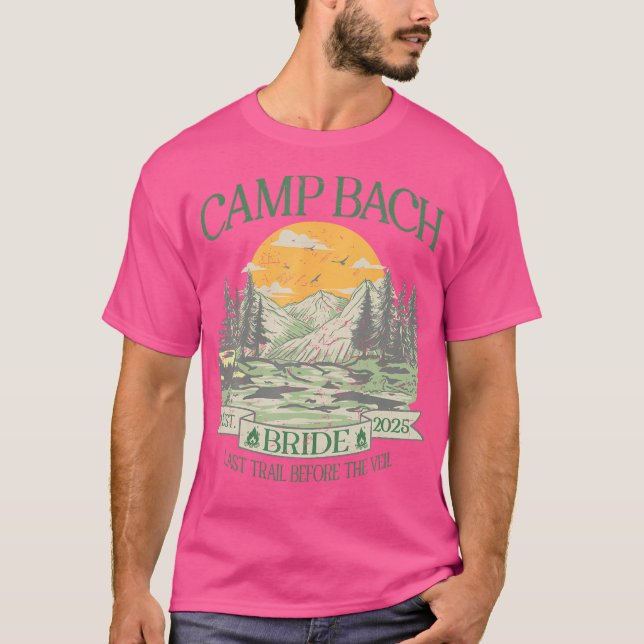 Camiseta Acampamento Bach Bride Retro Camping Despedida de  (Frente)