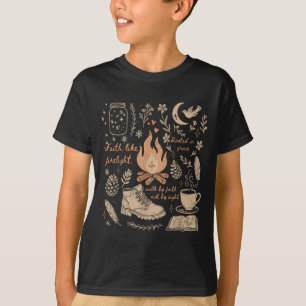 Camiseta Acampamento baseado na fé religioso cristão acampa