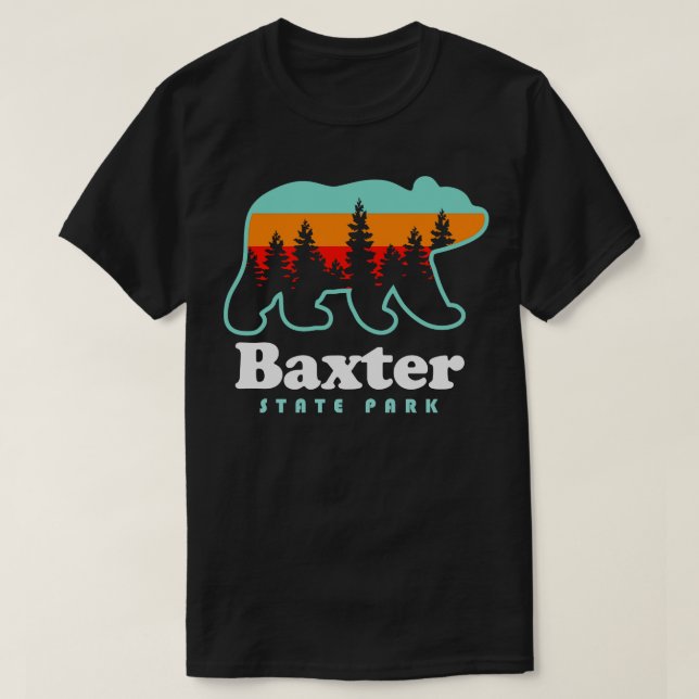 Camiseta Acampamento Baxter State Park Bear Maine (Frente do Design)