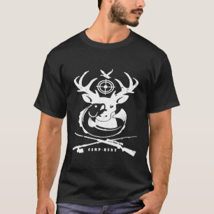 Camiseta Acampamento Caça Veado Caça Pesca Acampamento Caça