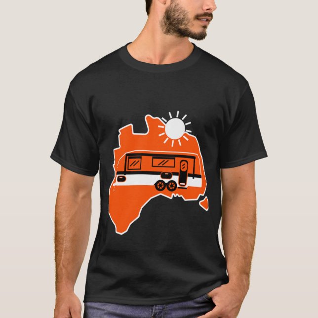 Camiseta Acampamento Caravan australiano (Frente)