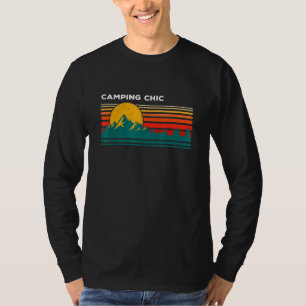 Camiseta Acampamento Chic Tropical Camper Sunny Camp Humor