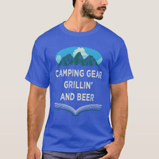 Camiseta Acampamento Churrasco e Cerveja Camper Festa Acamp