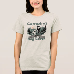 Camiseta Acampamento com a Camisa-T da Minha Mulher-Cachorr