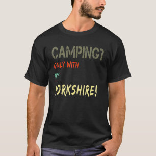 Camiseta Acampamento Com Cão Tent Camper Van Vintage Apenas