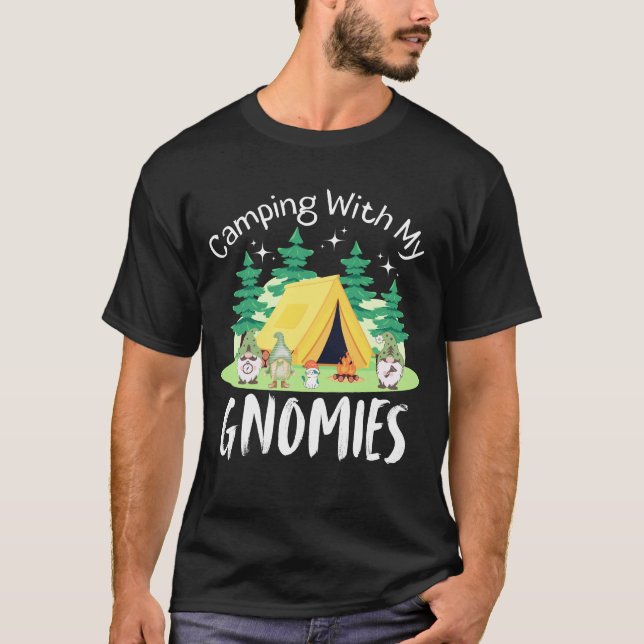 Camiseta Acampamento com meus fantasmas engraçado dizendo (Frente)