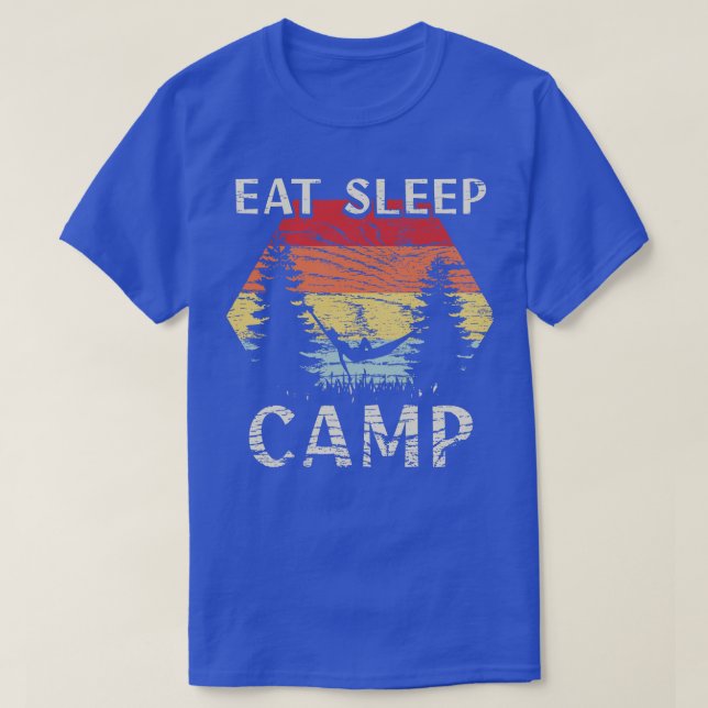 Camiseta Acampamento Coma Acampamento do Sono (Frente do Design)