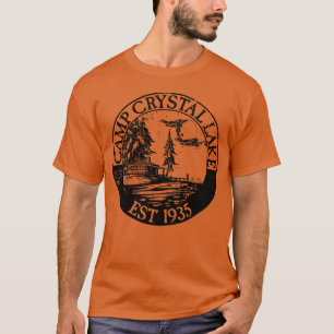 Camiseta Acampamento Crystal Lake Retro Vintage Horror Acam