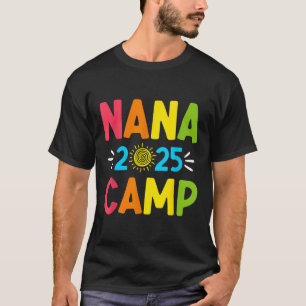 Camiseta Acampamento da Nana 2025 Férias de Família Verão E