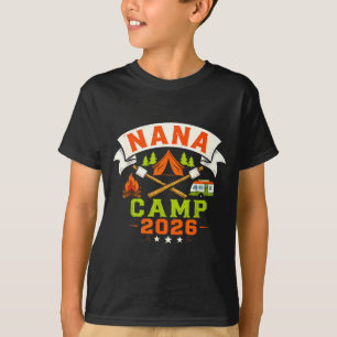 Camiseta Acampamento da Nana 2026 tripulação de acampamento