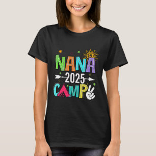Camiseta Acampamento da Vovó 2025 Férias de Família Verão E