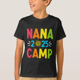Camiseta Acampamento da Vovó 2025 Férias de Família Verão E