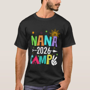Camiseta Acampamento da Vovó 2026 Férias de Família Verão E