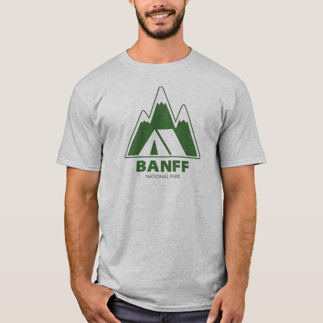 Camiseta Acampamento das Montanhas do Parque Nacional Banff (Frente)