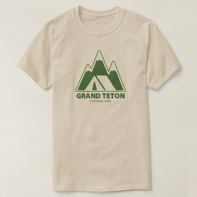 Camiseta Acampamento das Montanhas do Parque Nacional Grand (Frente do Design)