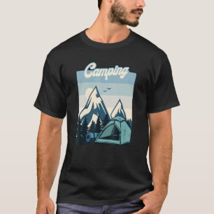Camiseta Acampamento de acampamento de acampamento de tenda