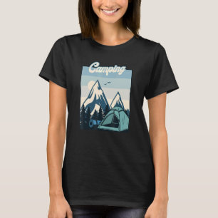 Camiseta Acampamento de acampamento de acampamento de tenda