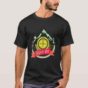 Camiseta Acampamento de Amigos de Aventura de Montanha em B