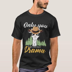 Camiseta Acampamento de Animais Fofos Alpaca Lhama