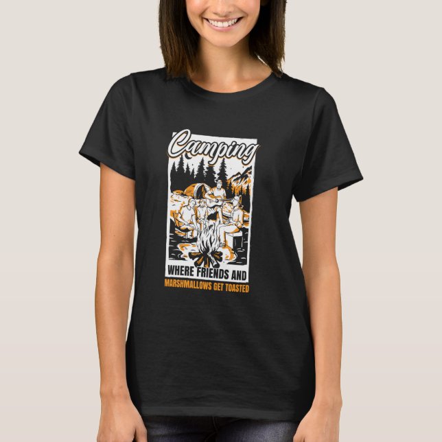 Camiseta Acampamento De Autohome Retro Caravan Rv (Frente)