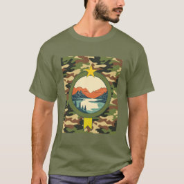 Camiseta Acampamento de Aventura de Estilo do Exército, Exp