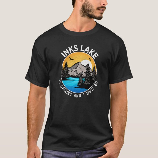 Camiseta Acampamento de barco de pesca Lago Lakeview Inks (Frente)