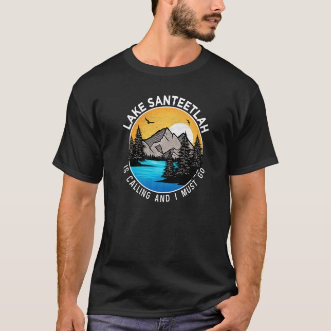 Camiseta Acampamento de barco de pesca Lago Lakeview Santee (Frente)