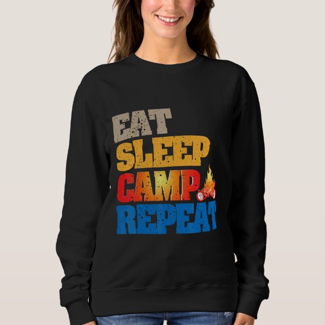 Camiseta Acampamento de Bootcamp de Comer Feliz Repetidamen (Frente)
