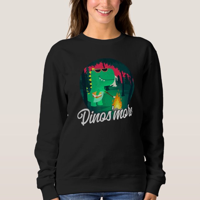 Camiseta Acampamento de Cachorro Dinosmore Campfire Smore M (Frente)