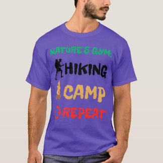 Camiseta Acampamento de caminhada na academia da natureza,