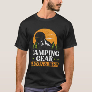 Camiseta Acampamento De Campanha De Carne De Bacon Eu Adoro