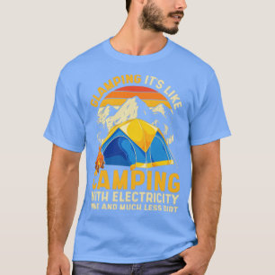 Camiseta Acampamento de Campos Retro para Campos Naturais D