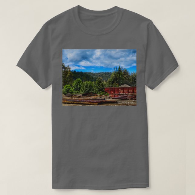 Camiseta Acampamento de Corda e Árvores Grandes (Frente do Design)