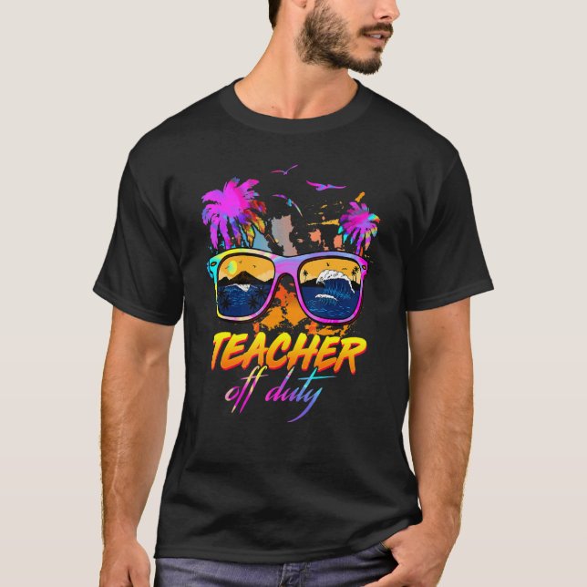 Camiseta Acampamento de férias de verão de óculos de sol de (Frente)