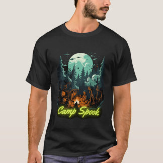 Camiseta Acampamento de Halloween Assustador