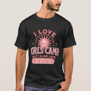 Camiseta Acampamento de Meninas LDS Eu Amo Acampamento de M