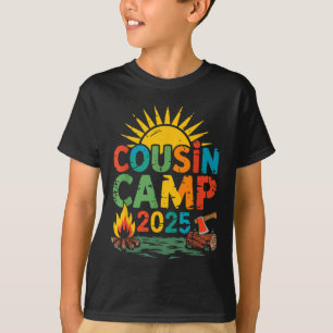 Camiseta Acampamento de Primos 2025 Acampamento Fogueira Fé