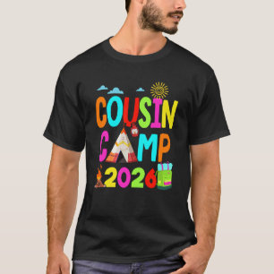Camiseta Acampamento de Primos 2026 Férias de Verão em Famí