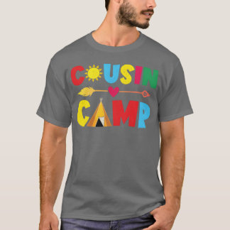 Camiseta Acampamento de Primos Divertido Prima Verão Acampa