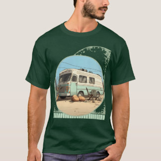 Camiseta Acampamento de RV Vintage e estilo de vida de pick