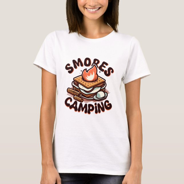 Camiseta acampamento de smores (Frente)