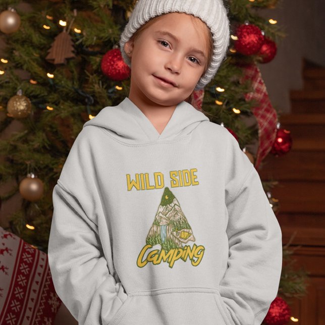 Camiseta Acampamento de tendas da floresta do lado selvagem (Criador carregado)